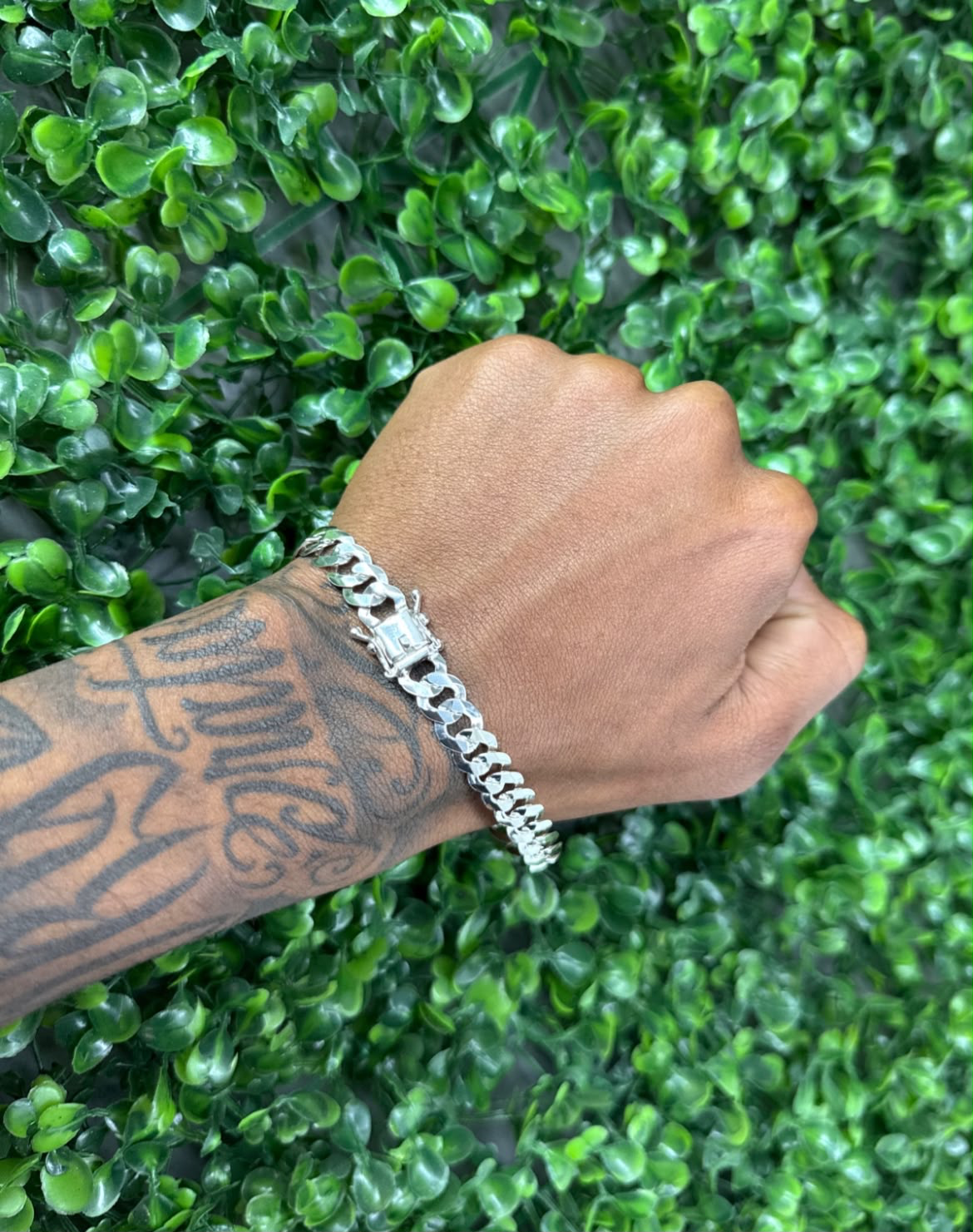 Pulseira 8mm Grumet Prata 925 no pulso - Ory Pratas