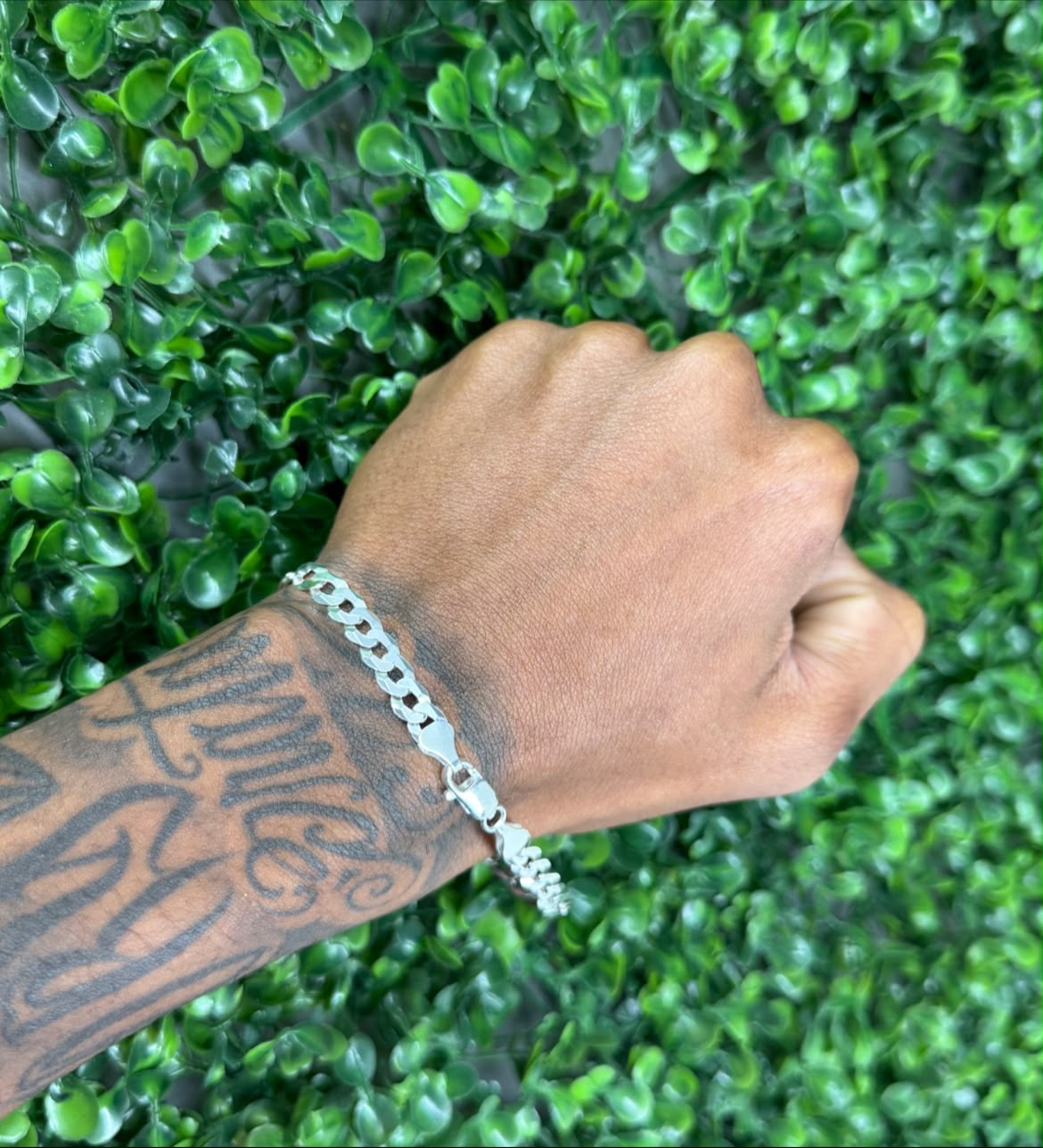 Pulseira 6mm Grumet Prata 925 no pulso - Ory Pratas