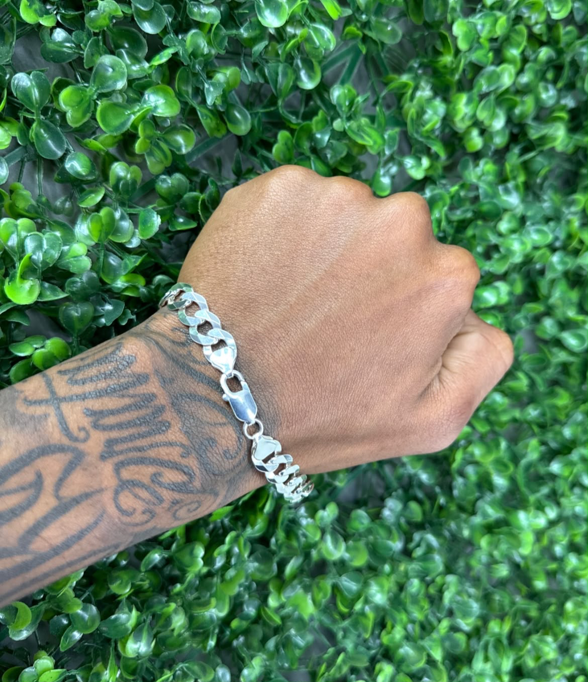 Pulseira 9mm Grumet Prata 925 no pulso - Ory Pratas