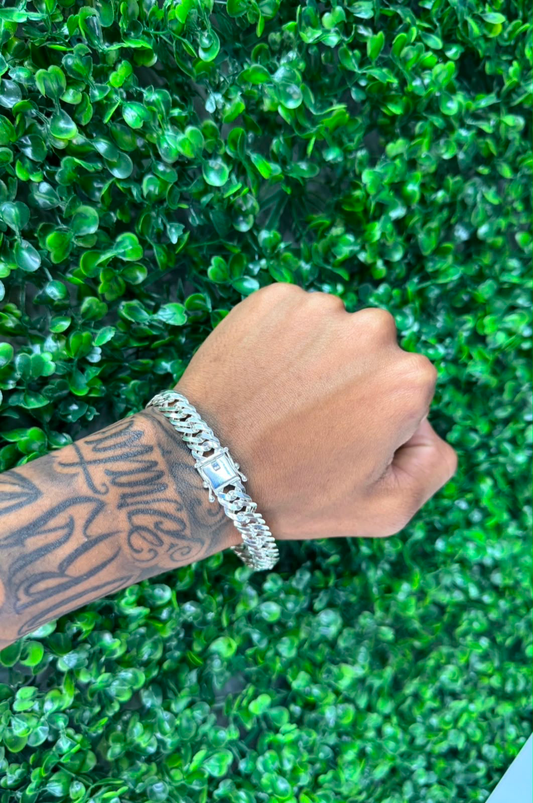 Pulseira 10mm Elo Duplo Prata 925 - Ory Pratas